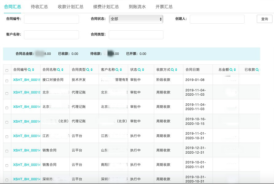 万泰平台合同、订单、收款、发票功能